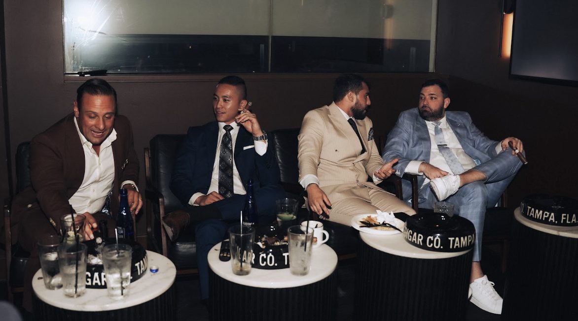 Members seated together in the Tampa lounge